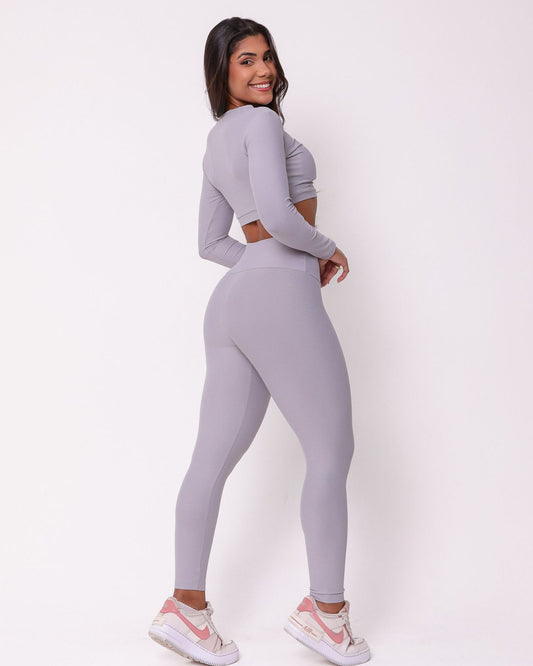 Silver Long-sleeve co-ord set
