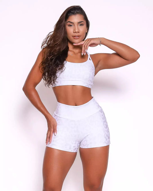New Animal Print Set – White | Shorts + Lu Top