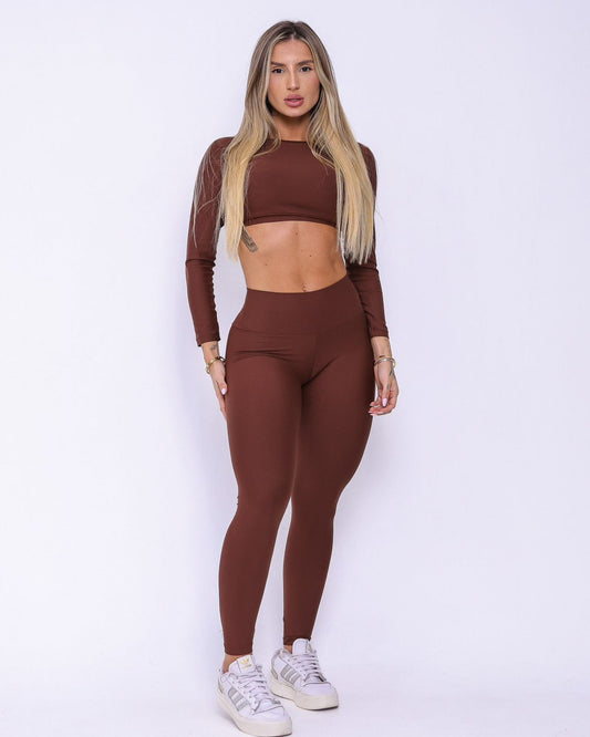 Brown Long-sleeve co-ord set