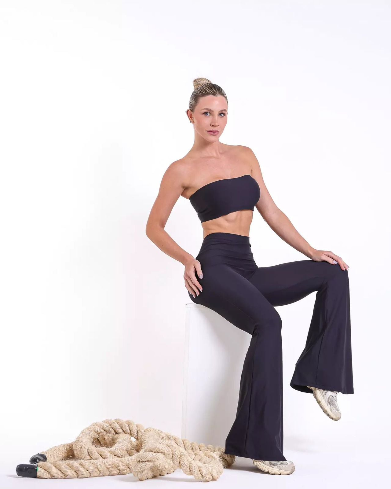 Black Strapless Top Set